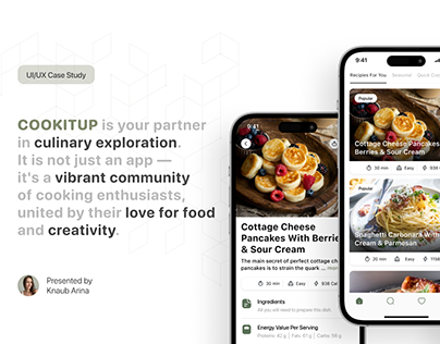 CookItUp – Cooking App | UI/UX | Product Design