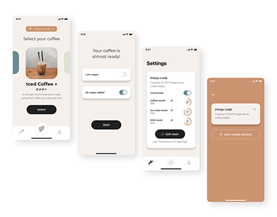 IoT - Digital coffee machine app- UX case study