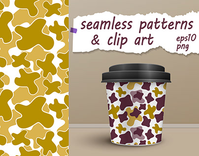 Seamless digital papers and clip art collection