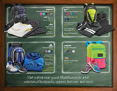 Modell's Back To School Direct Mailer And POP