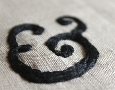 Ampersand - embroidered typography