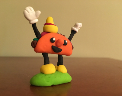 Taco Guy - polymer sculpture