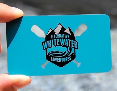Stainless Steel Business Card for WhiteWater Adventues