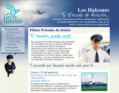 Sitio Web Los Halcones.edu