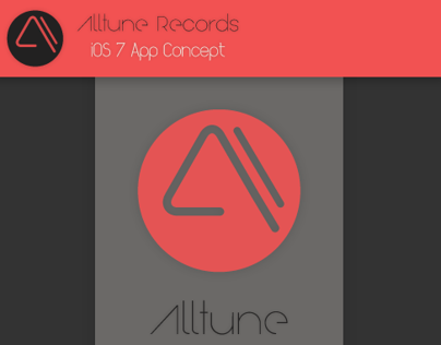 Alltune Records iOS 7 app Concept