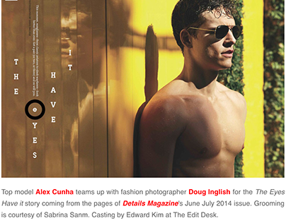 Alex Cunha for Details Magazine by Doug Inglish