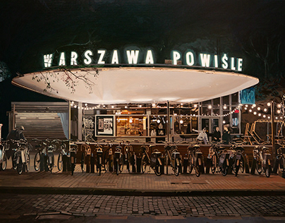 "Warszawa Powiśle III" 2023, 120x80 cm, tech. akryl
