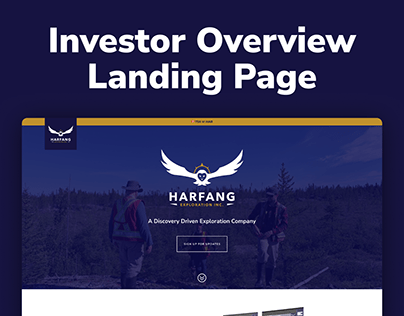 Project thumbnail - Harfang Exploration Investor Landing Page