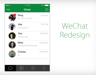 WeChat redesign for iOS 7