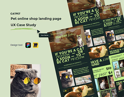Pet online shop landing page