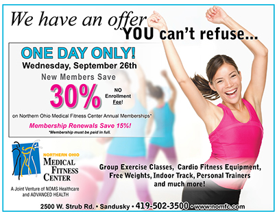 Fitness Center ads (Web and Print)