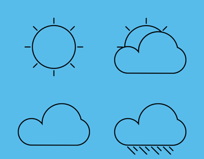 Flat weather icons free download