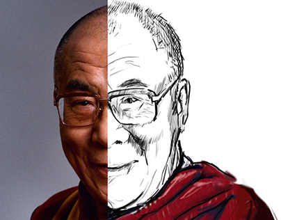 dalai lama sketch