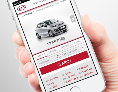 Kia Used Vehicle Locator Mobile Website Development