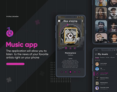Music app. Mobile application