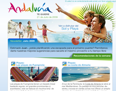 Turismo Andalucia Newsletter