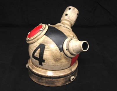 Steampunk inspired utilitarian pots