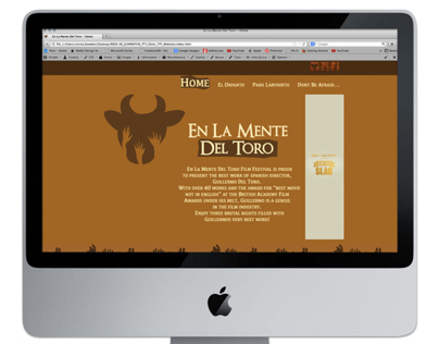 Web Design - Guillermo Del Toro Fansite