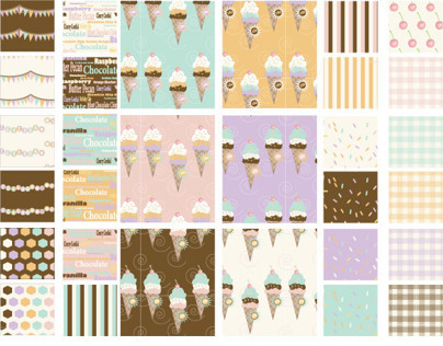 Ice Cream Fabric Design