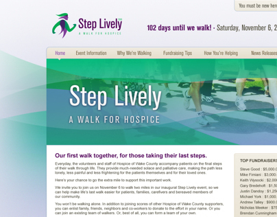 Hospice of Wake County : Step Lively Website