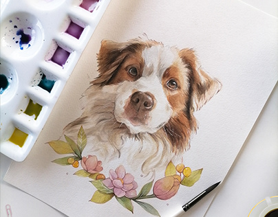 Watercolor pet portraits
