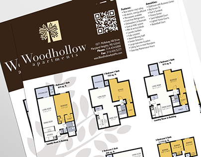 Woodhollow Apartments Print Marketing Collateral