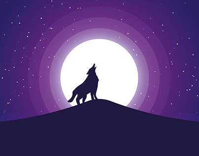Wolf Howling Vector