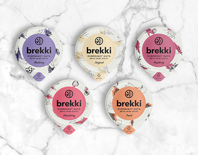 Brekki Overnight Oats Brand & Packaging