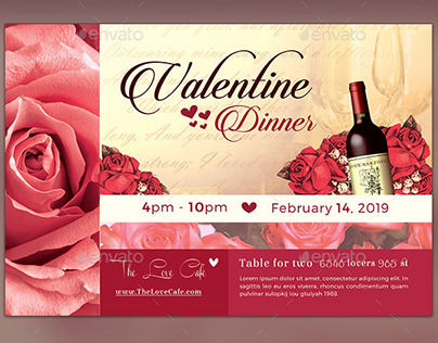 Valentine Dinner Flyer Template
