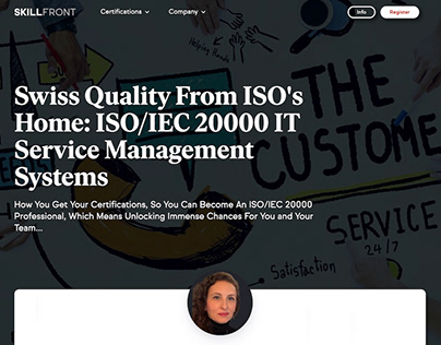 SkillFront ISO 20000:2018 IT Service Management Systems