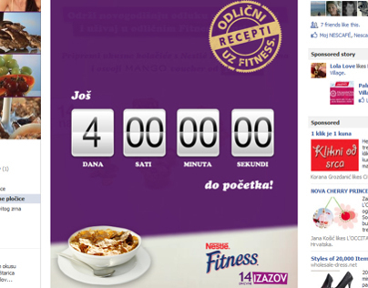 Nestlé Fitness cereals - facebook application