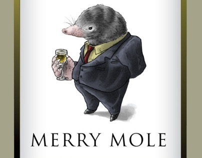 Merry Mole - wine label