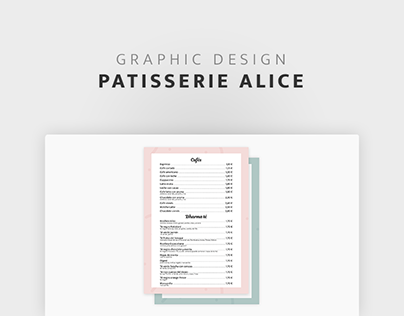 Pâtisserie Alice - Carte des boissons