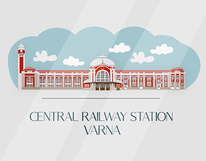 Railway Station Varna Illustration