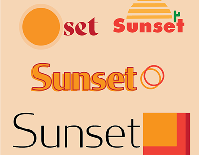 Sunset Typography branding