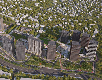 Residential Complex in Moscow /3D Video Anim.