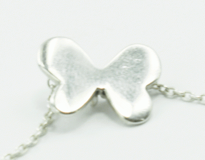 butterfly pendant silver