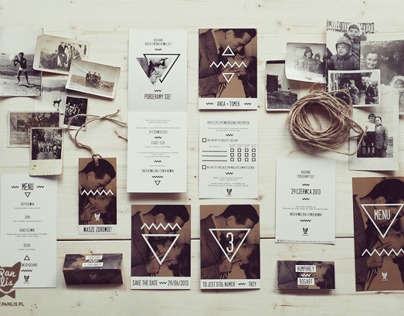 Wedding Stationery "Image with Bogart" / Brown