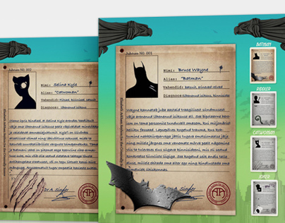 Character sheets for the Batman Facebook game