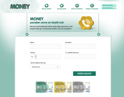 Money Visa Landing Page Tasarımı