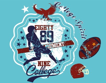 college sports american football vector art