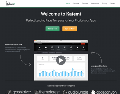 Katemi - Product and App Landing Page