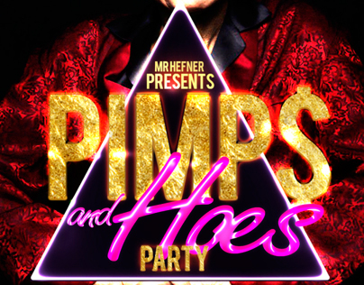 Pimp$ and Hoes Party flyer