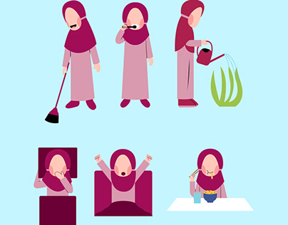 Hijab kid daily activity