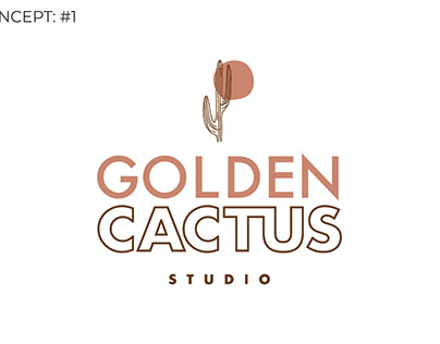Golden Cactus Logo Concepts