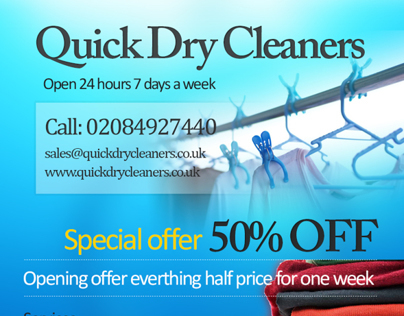 Flyer Design for Dry Cleaning Shop