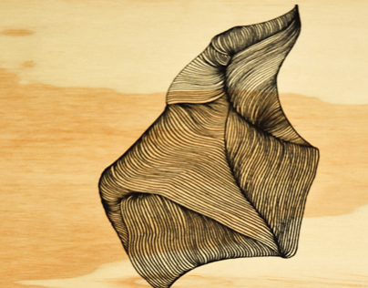 Drawing on wood/paper