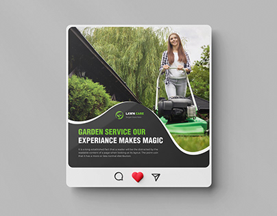 Lawn Care Company Social Media Post Design