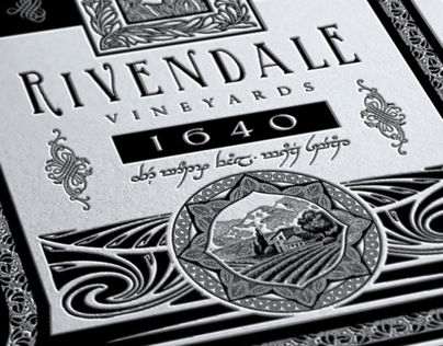 Lord of the Rings Rivendale Wine Vintage Geek Art