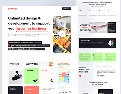 Project thumbnail - UX Things Agency Website Redesign / UI UX Design Agency